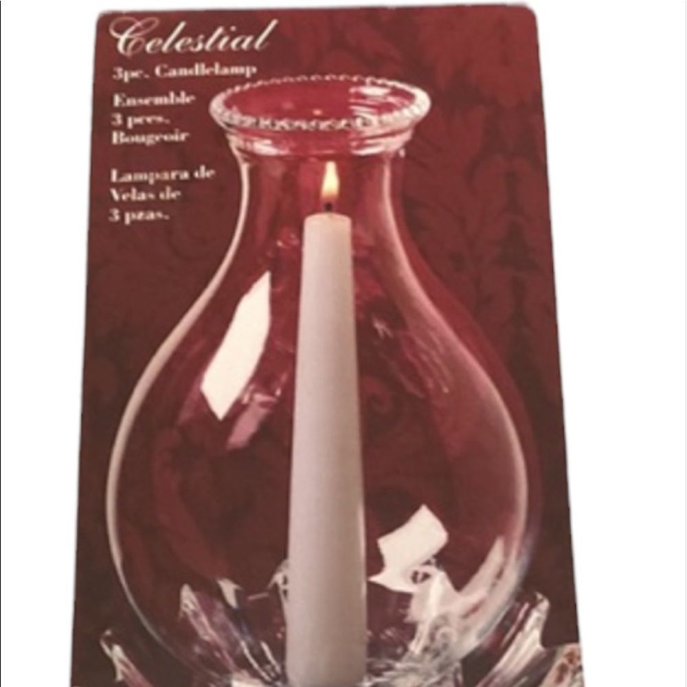 Candle glass lamp new box gift 3 piece set